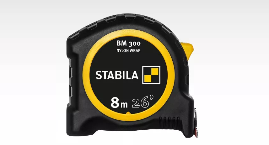 Pocket measuring tape BM 300 with Imperial and Metric Scale 8 m/26'