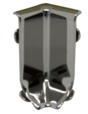 Inside Corner Skirting 40 PVC H:40 mm Satined Stainless Steel Varnished Plastic P. (Pack of 5)