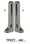 End Caps Rigth / Left - Edge Cover - Varnished Metal Satined Stainless St. Effect