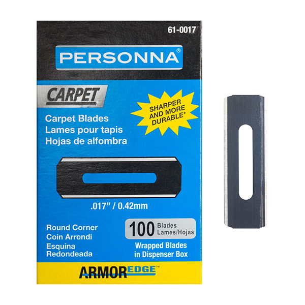 Heavy-Duty Round Edge Slotted Razor Blades (Pack of 100)