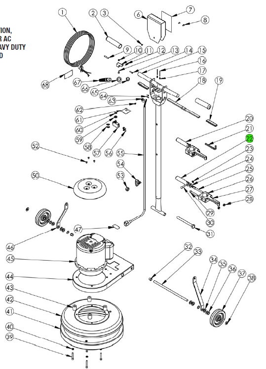 Floor Buffing Machine Accessories Handle