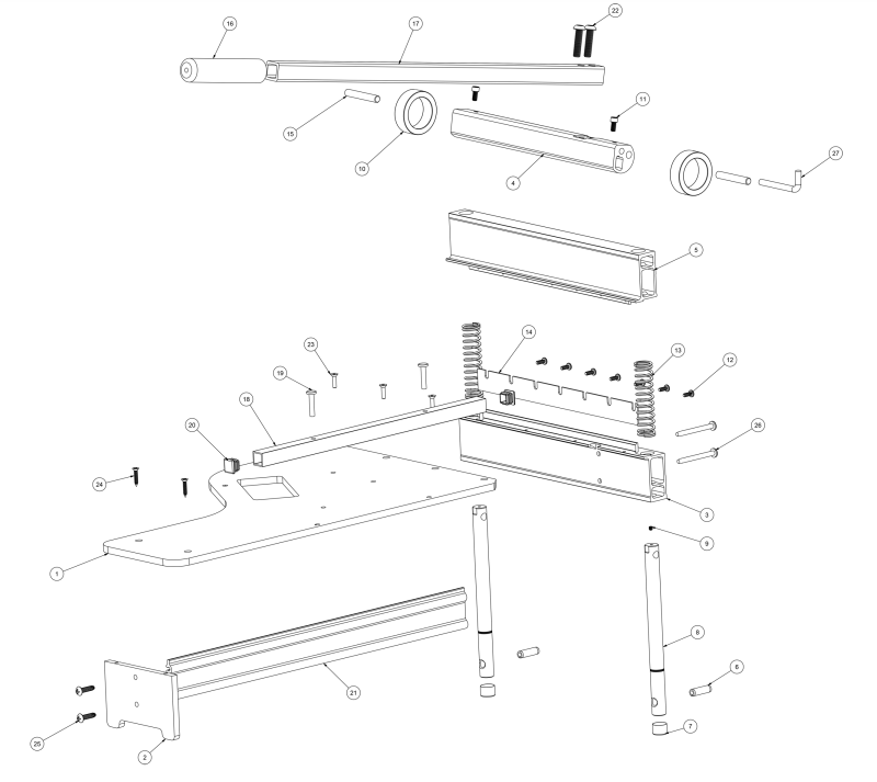 Replacement Handle 1" x 1" x 23-1/2" for 29305 and 32628