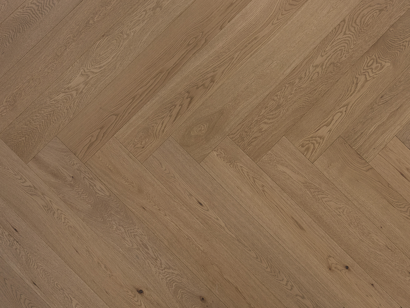 Engineered Hardwood European White Oak Herringbone Toffee Crunch Select 5" - 3/4"