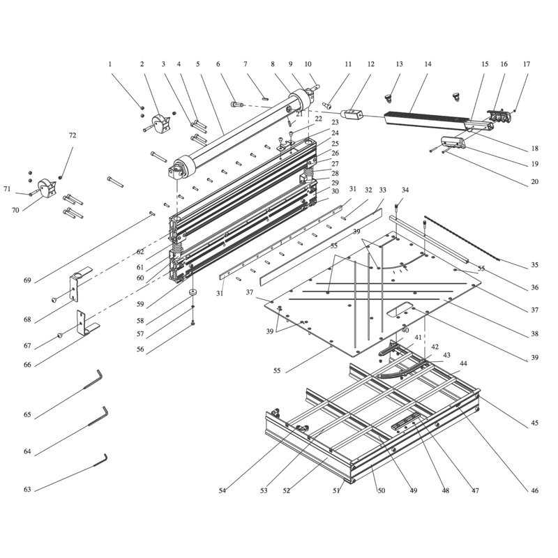 Table de travail pour coupe-planchers Pro 10-68 25"