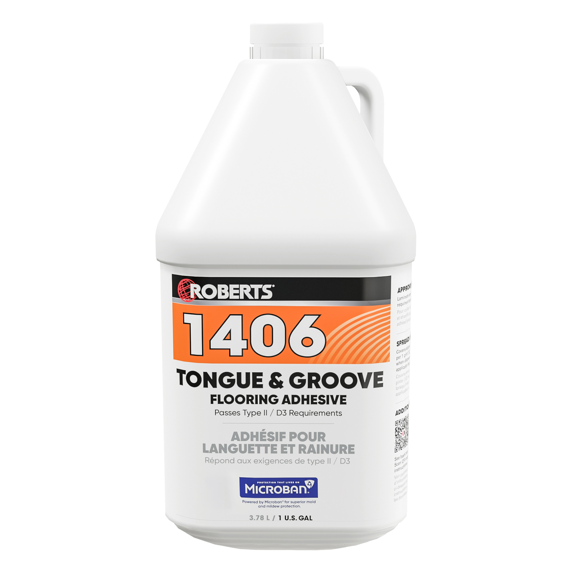 Adhésif pour plancher de bois 1406 pour languette et rainure 3.78 L