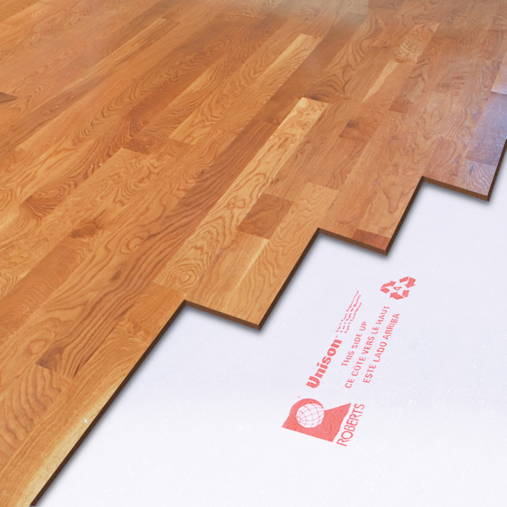 Sous-couche acoustique pour bois et laminé Unison 2-en-1 48" x 25' - 2.4 mm (100 pi²)