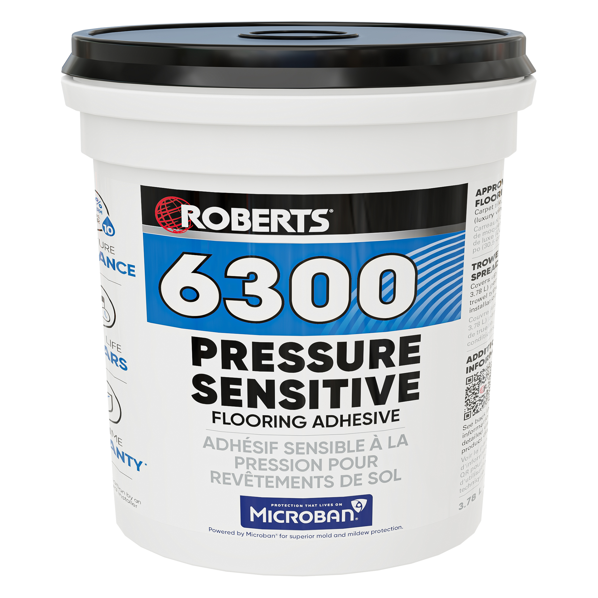 Carpet and Vinyl Adhesive 6300 Pressure Sensitive 3.78 L