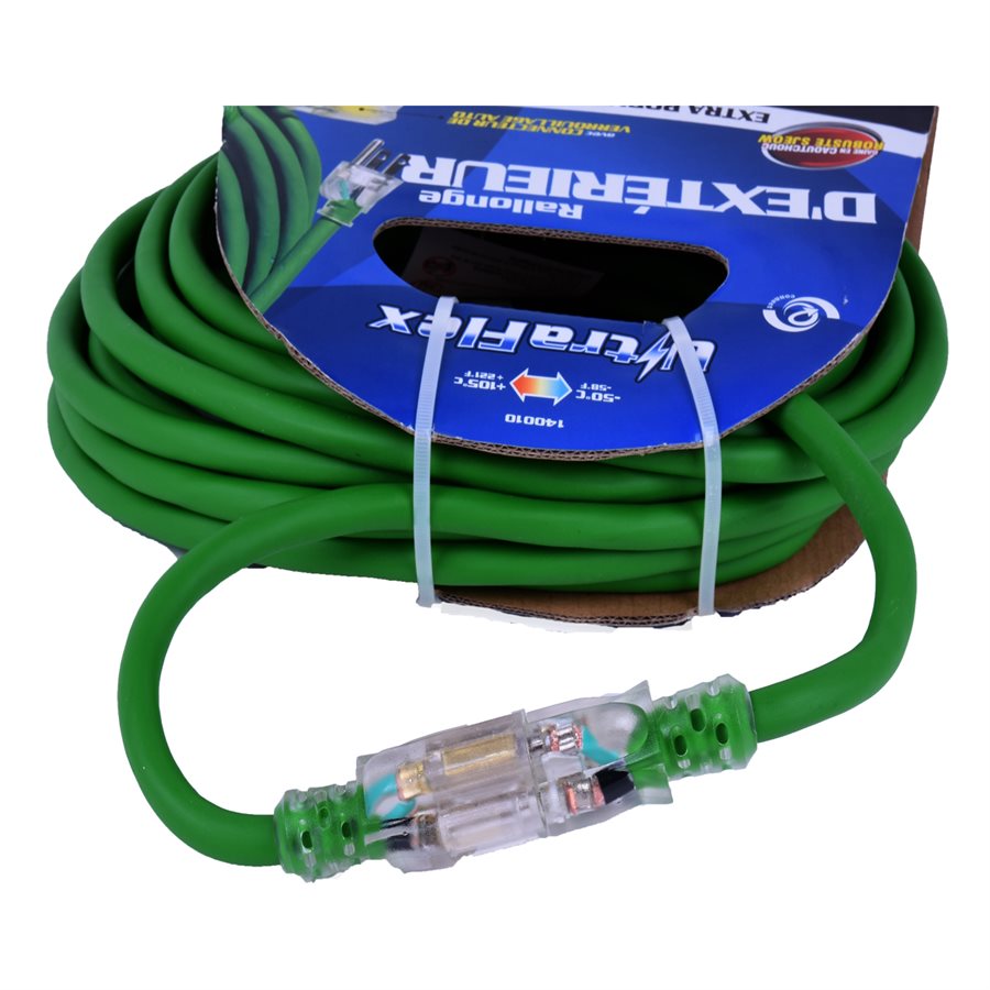 Outdoor Extension Cord 9m/30ft SJEOW 12/3" 1-Outlet