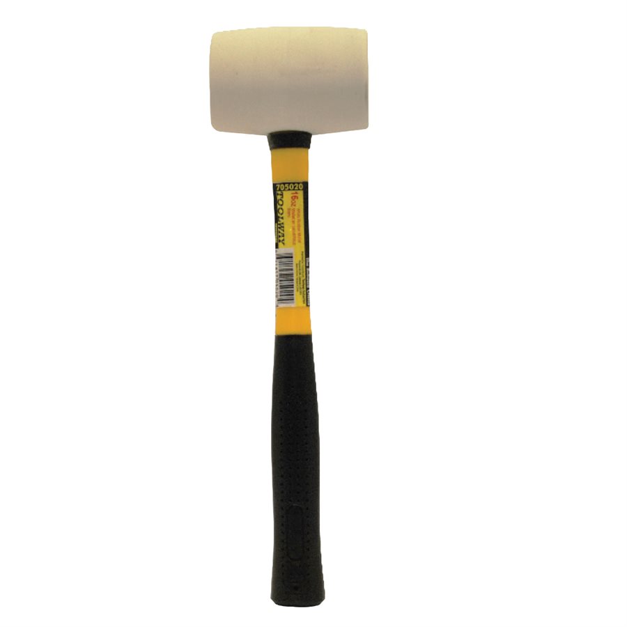 Maillet en Caoutchouc Blanc 24oz Poignée en Fibre de Verre