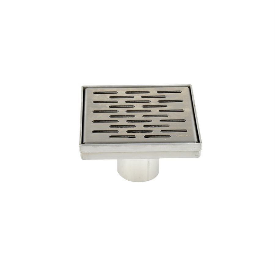 Drain de douche grille Carrée - Drain de 2" (5 3/32" x 5 3/32" x 3 1/8")