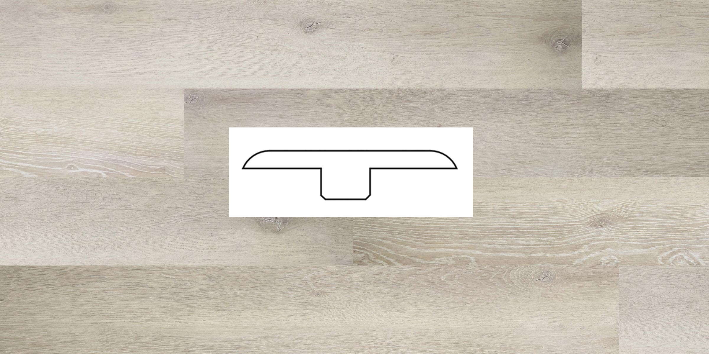 Vinyl Knotty White Oak T-Molding 96"