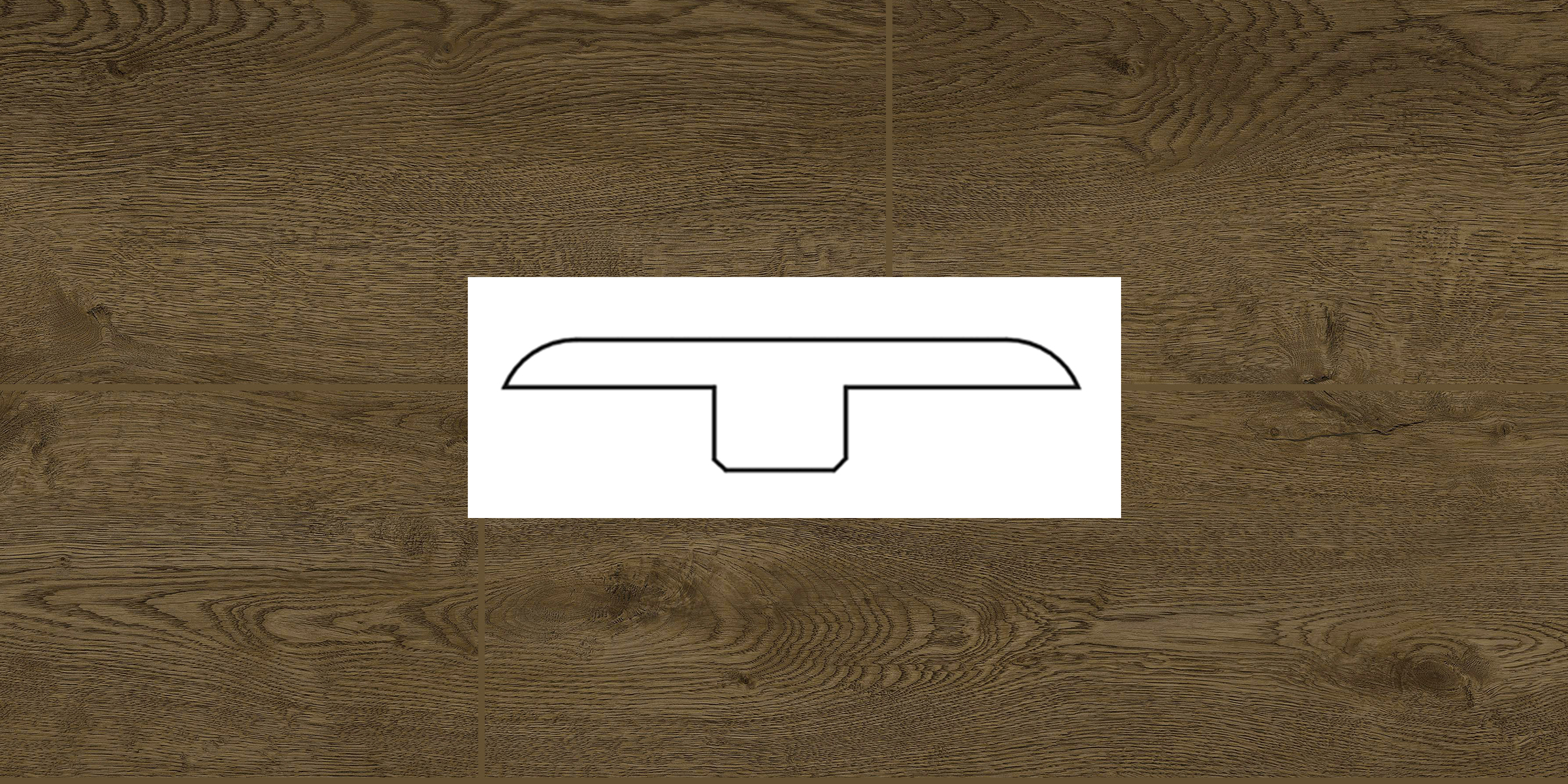 Vinyl English Chestnut T-Molding 96"