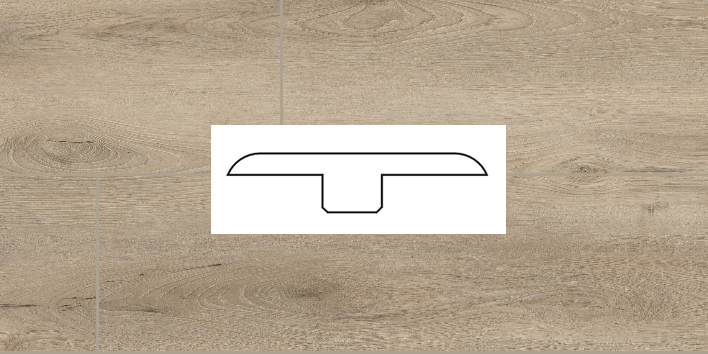 Vinyl Maple Cookie's T-Molding 96"