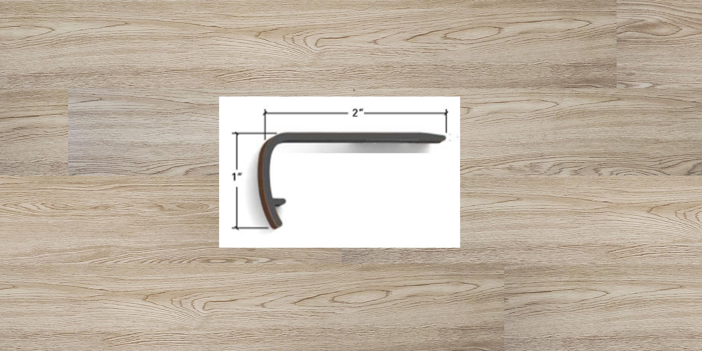 Vinyl Trendy Oak Stair Nose 96"