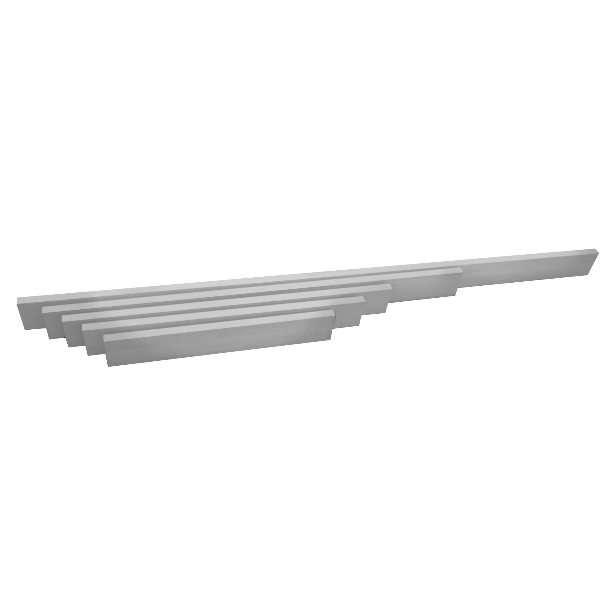 Ensemble de 5 chapes en aluminium 2', 2-1/2', 3', 4-1/2', 6'