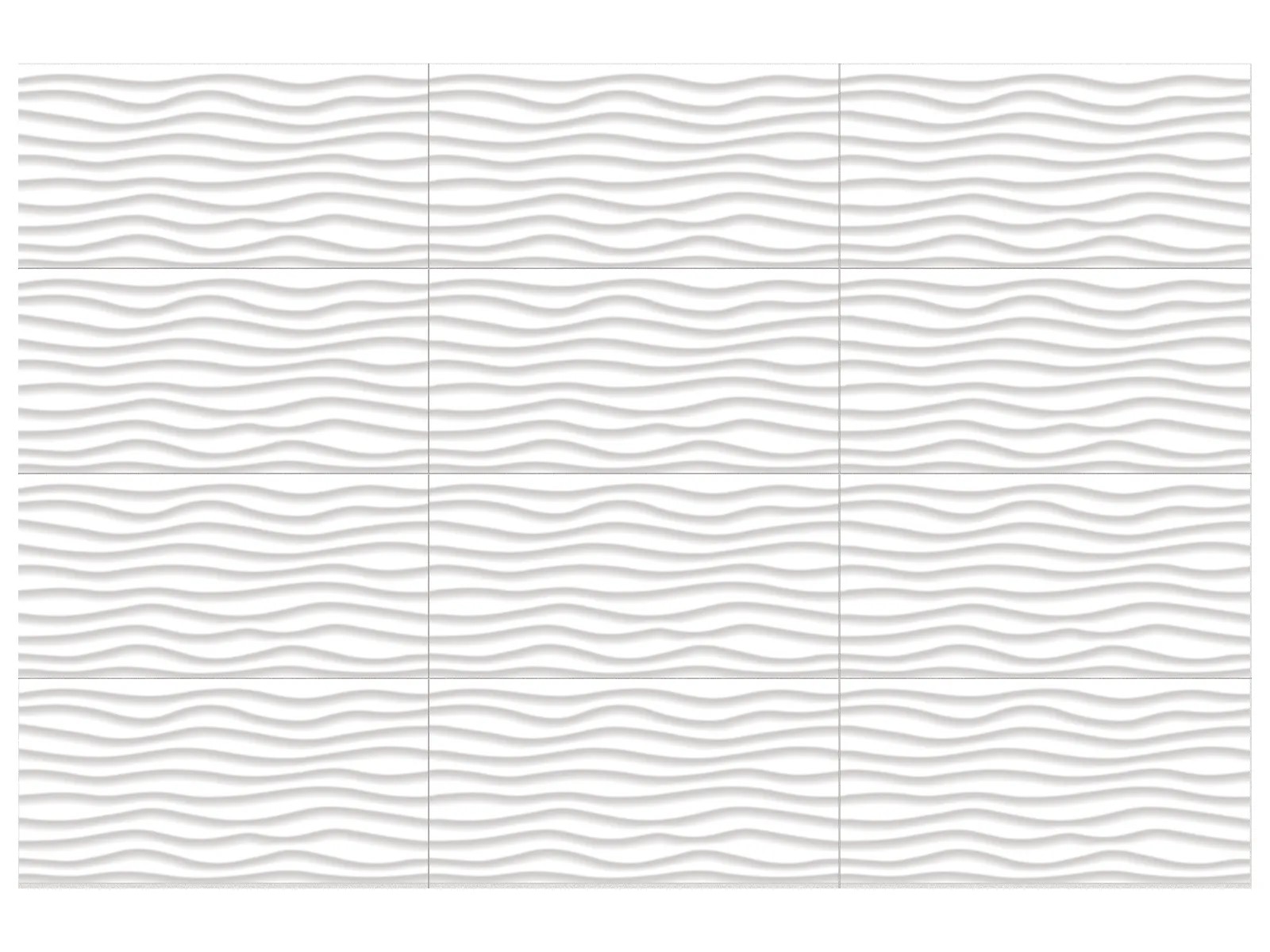 Tuiles murales Linea White Oblique lustrées 12" x 24"