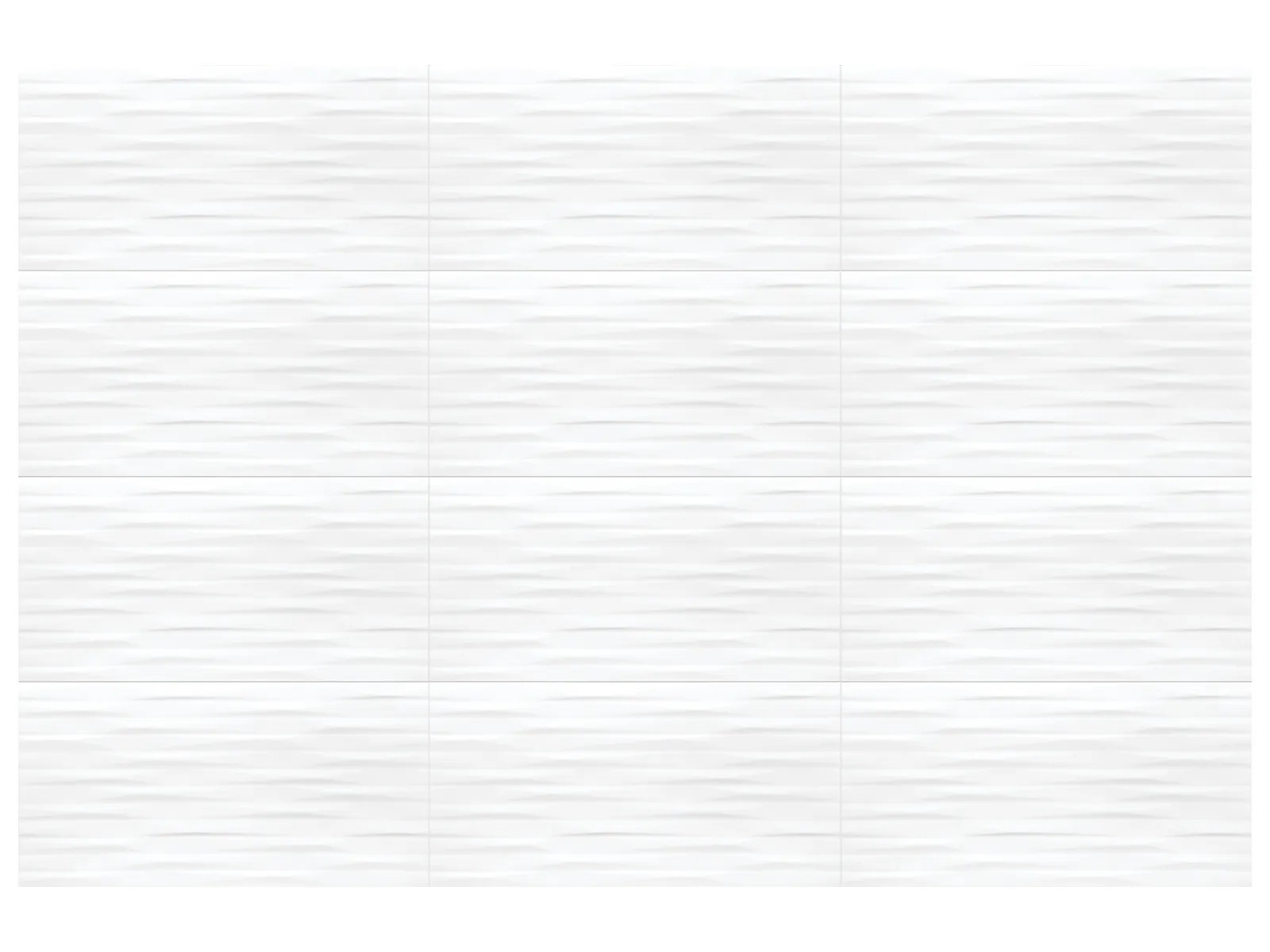 Tuiles murales Linea White Modulation lustrées 12" x 24"