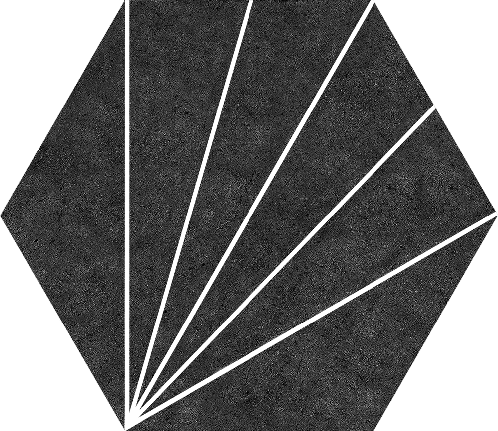 Floor Tiles Aster Nero Natural 9" x 10"