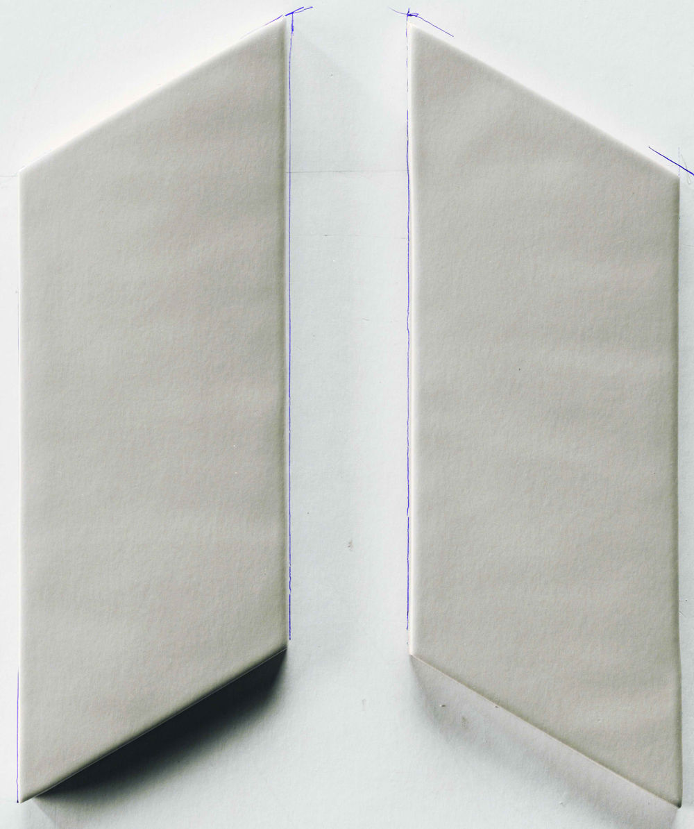 Floor Tiles New Panal Chevron Droit Storm Matte 3" x 7"