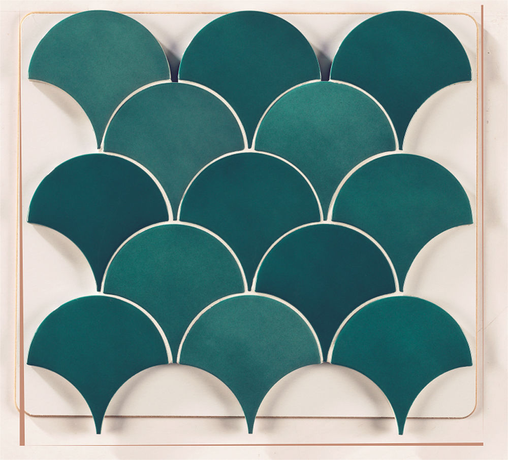 Wall Tiles Squama Olive Glossy 3" x 5"