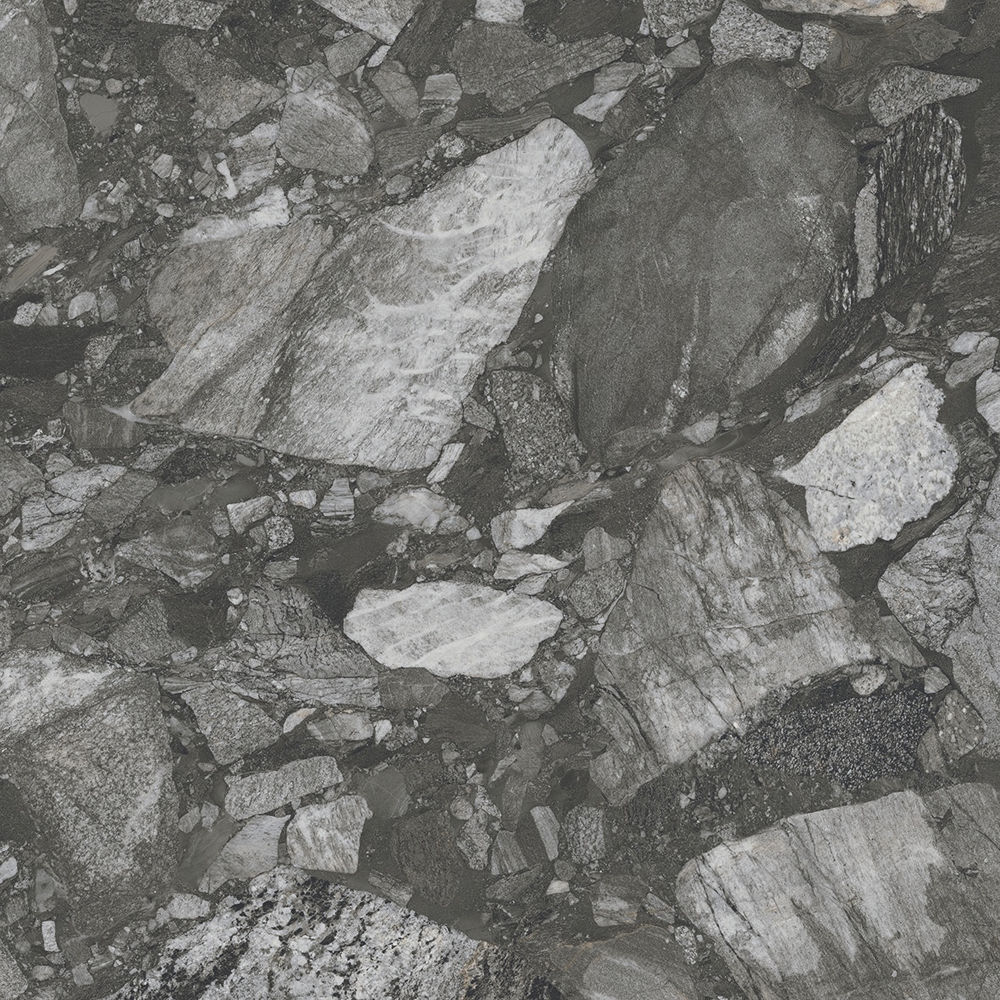 Tuiles plancher Stone River Noir Naturel 35" x 35"