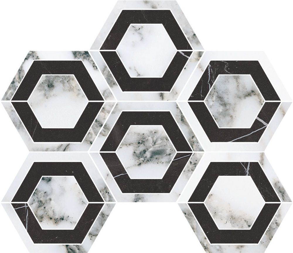 Mosaic Vera Vena New Arabescato Polished 4" x 4"