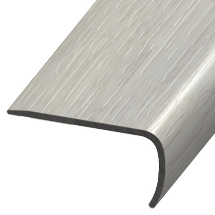Stair Nose VersaEdge Standard PVC #112518 Ivory Brushed Oak - 1" (25.4 mm) x 2" x 94"