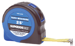 Measuring Tape SuperiorBilt with Fractions 25'
