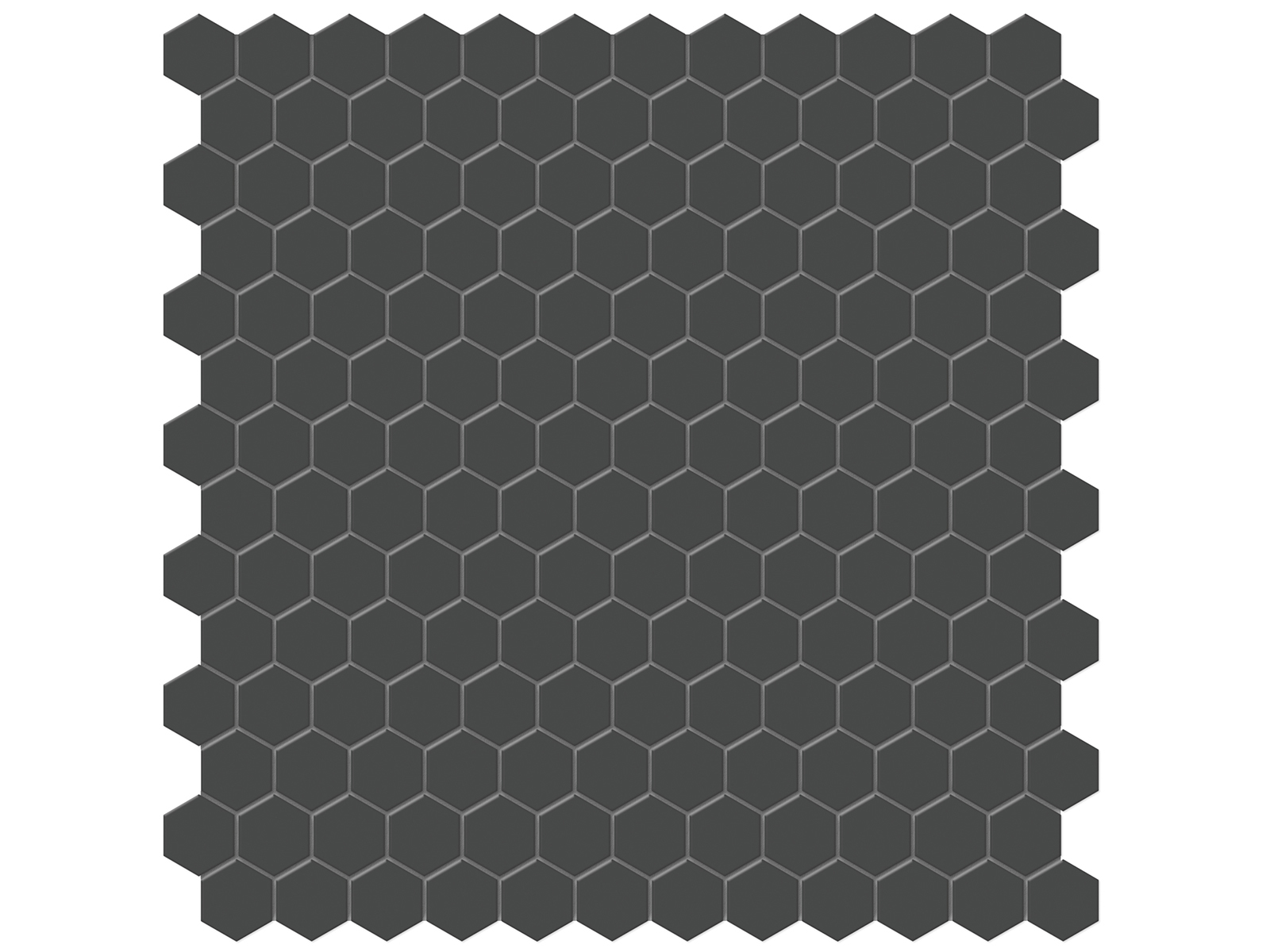 Mosaic Hexagon Soho Retro Black Matte 12" x 12"