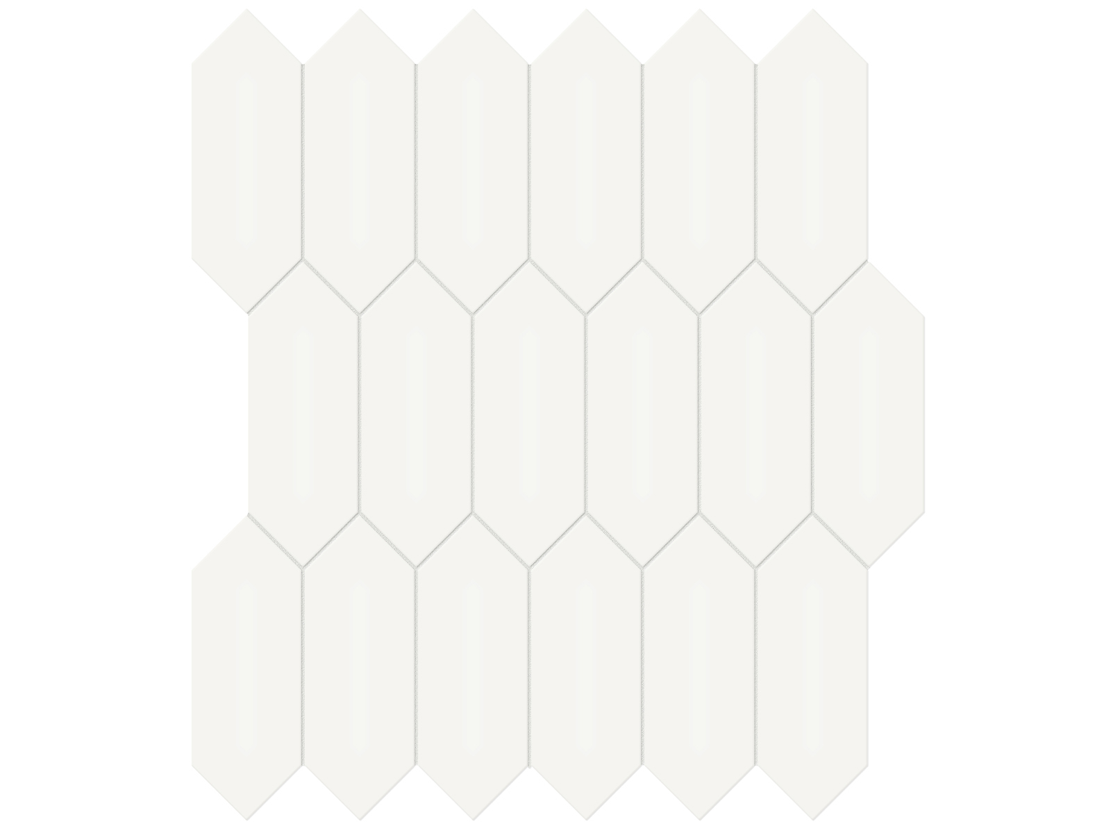 Mosaic Picket Soho Canvas White Matte 11" x 13"