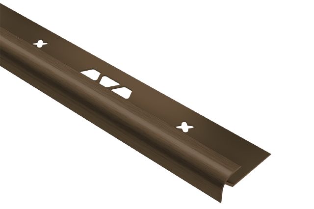 VINPRO-RO Bullnose Anodized Aluminum Brushed Antique Bronze 9/32" (7 mm) x 8' 2-1/2"