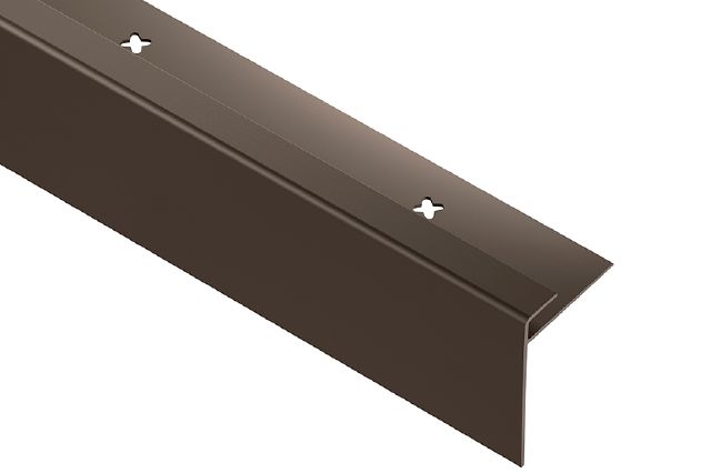 VINPRO-STEP-R Profilé de nez de marche pour revêtement de vinyle avec dévoilement allongé Aluminium anodisé Bronze antique brossé 7/32" (5.5 mm) x 8' 2-1/2"