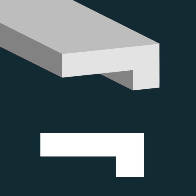 Hardwood American Oak Smoke Grey (Coyote) Matte Stair Nose 94-1/2" (Pack of 2)