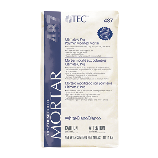 Mortier modifié aux polymères Ultimate 6 Plus Blanc 40 lb