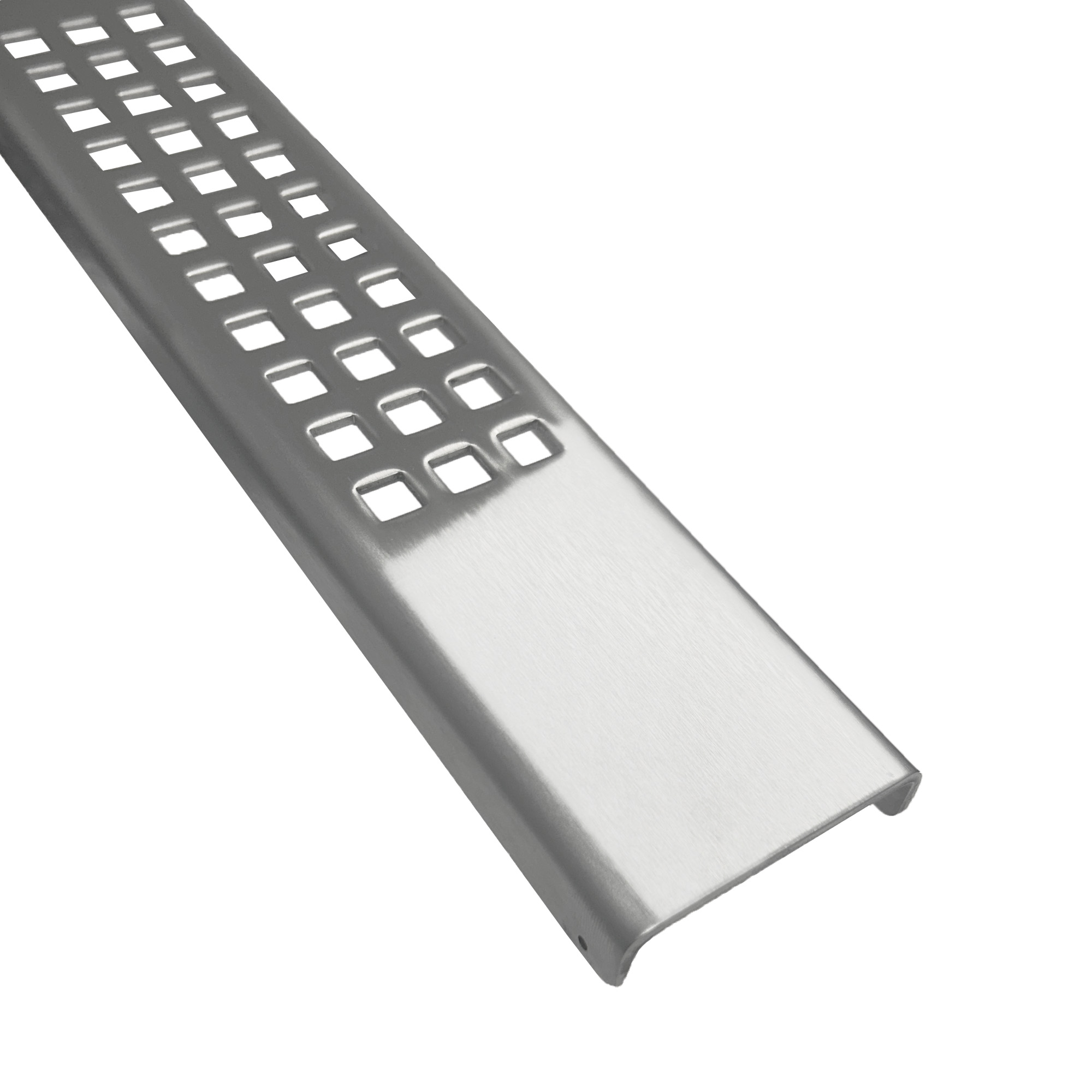 Linear Drain Grate Fundo CP27 Stainless Steel Polished Chrome 1-13/16" x 27-3/16"