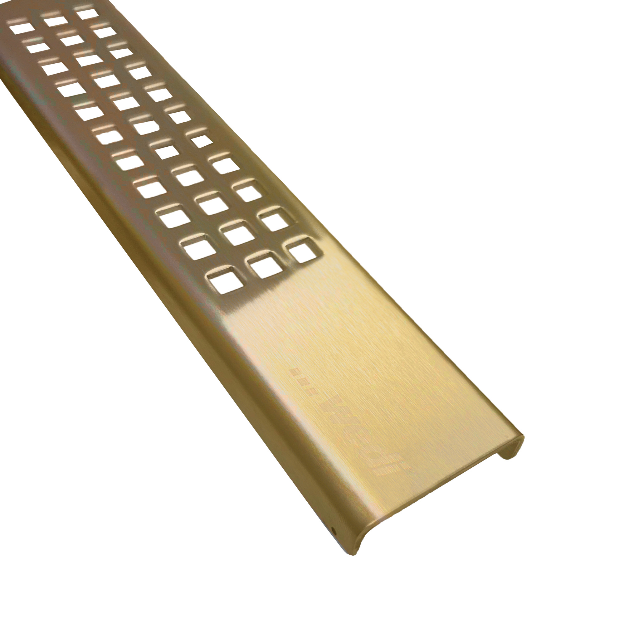 Linear Drain Grate Fundo BP35 Stainless Steel Brushed Brass 1-13/16" x 35-1/16"