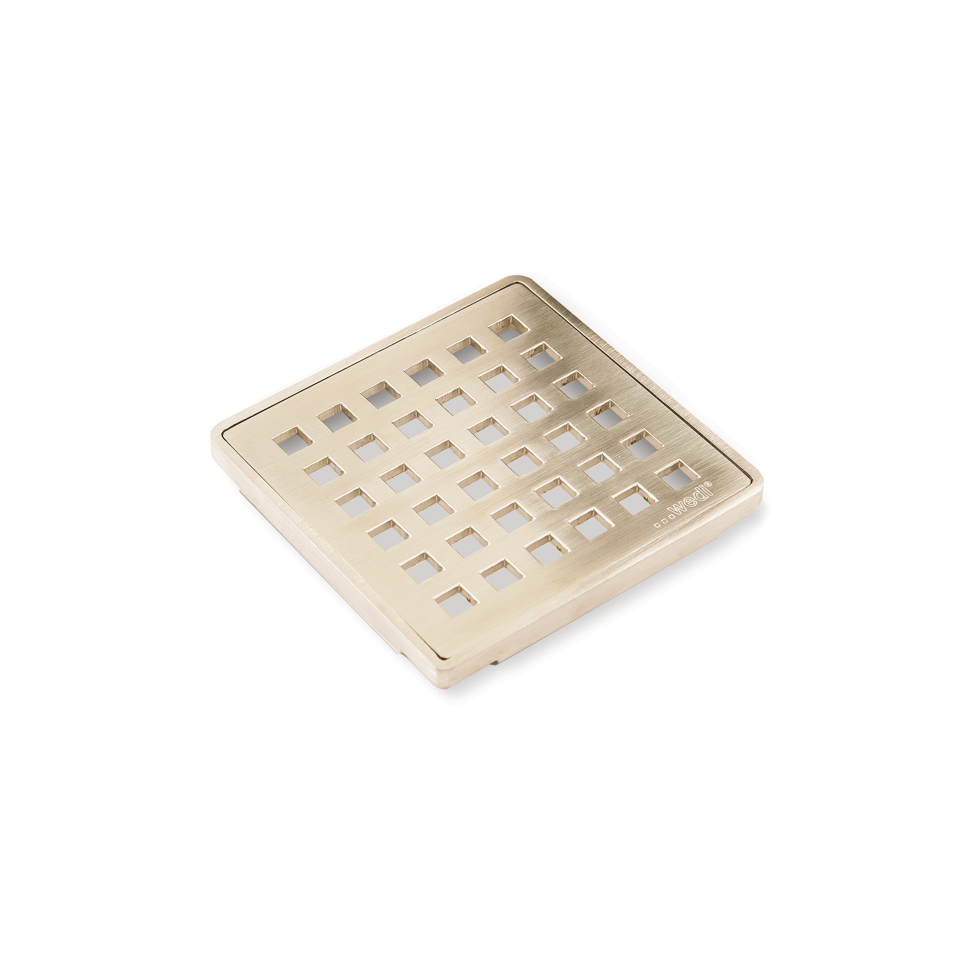 Drain Grate Fundo Stainless Steel Natural Champagne 3-3/4" x 3-3/4"