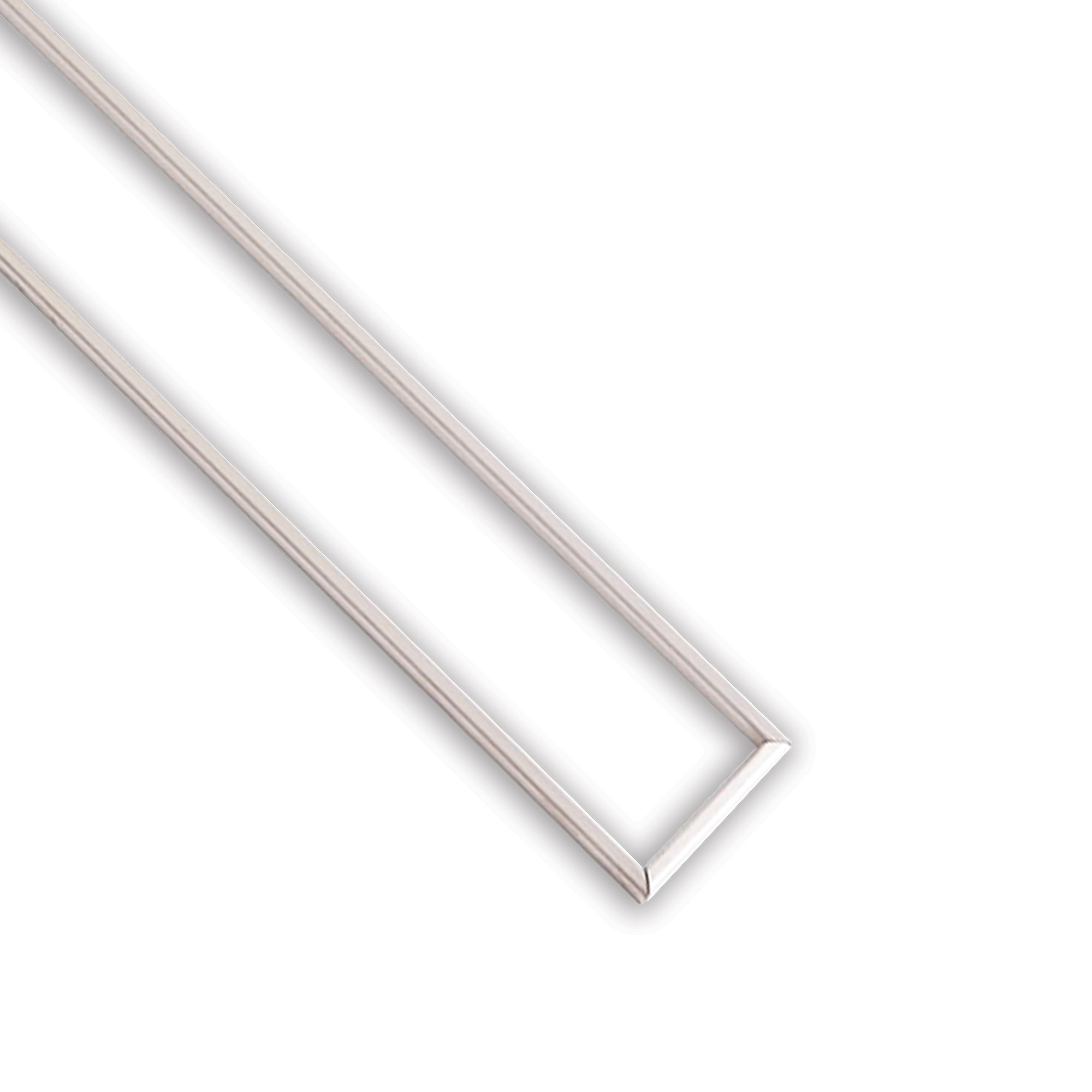 Linear Drain Grate Frame Fundo C27 Stainless Steel Polished Chrome 2-9/16" x 28"