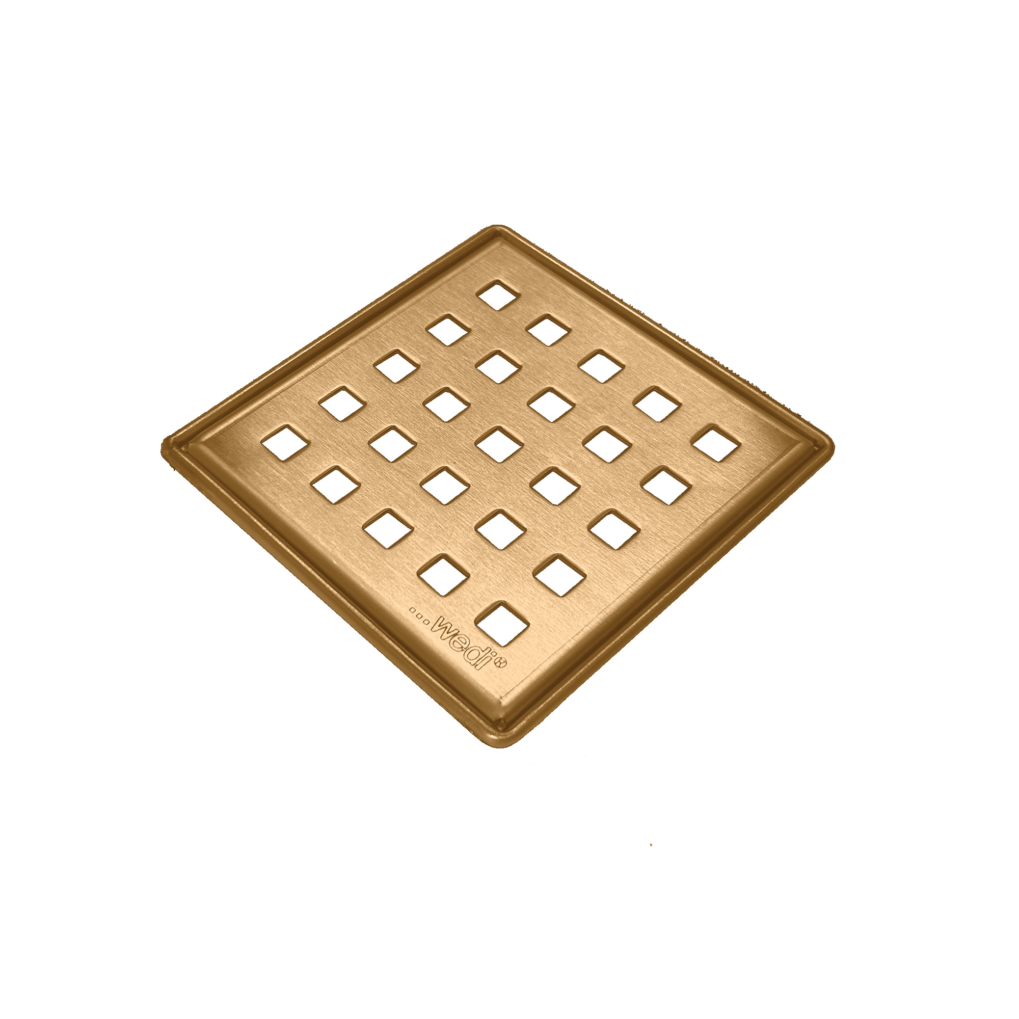 Grille de drain S-DRY DCB Acier inoxydable Brossé/Poli Laiton 3-3/4" x 3-3/4"