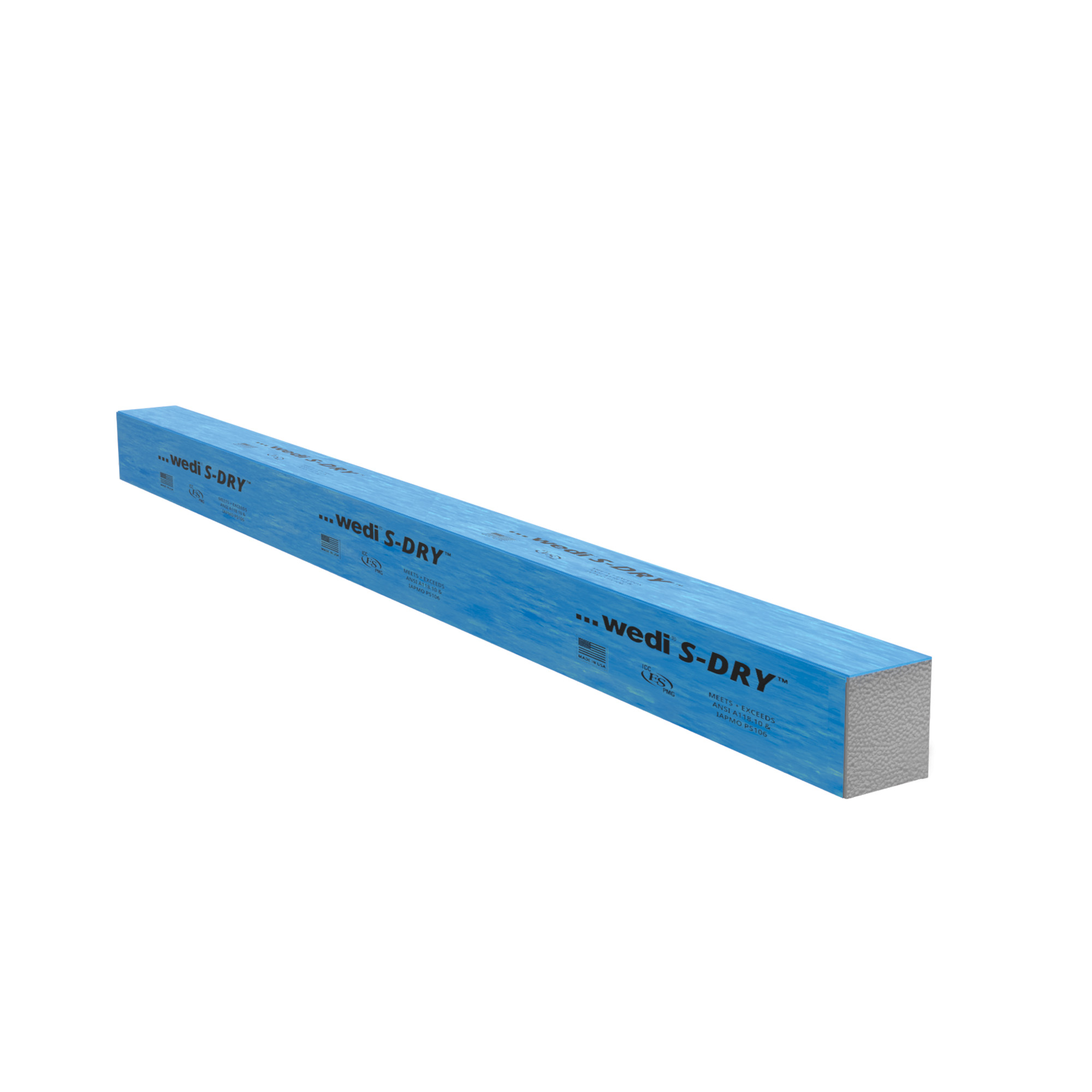 Shower Curb S-DRY 72" x 3-1/2" x 4-1/2"