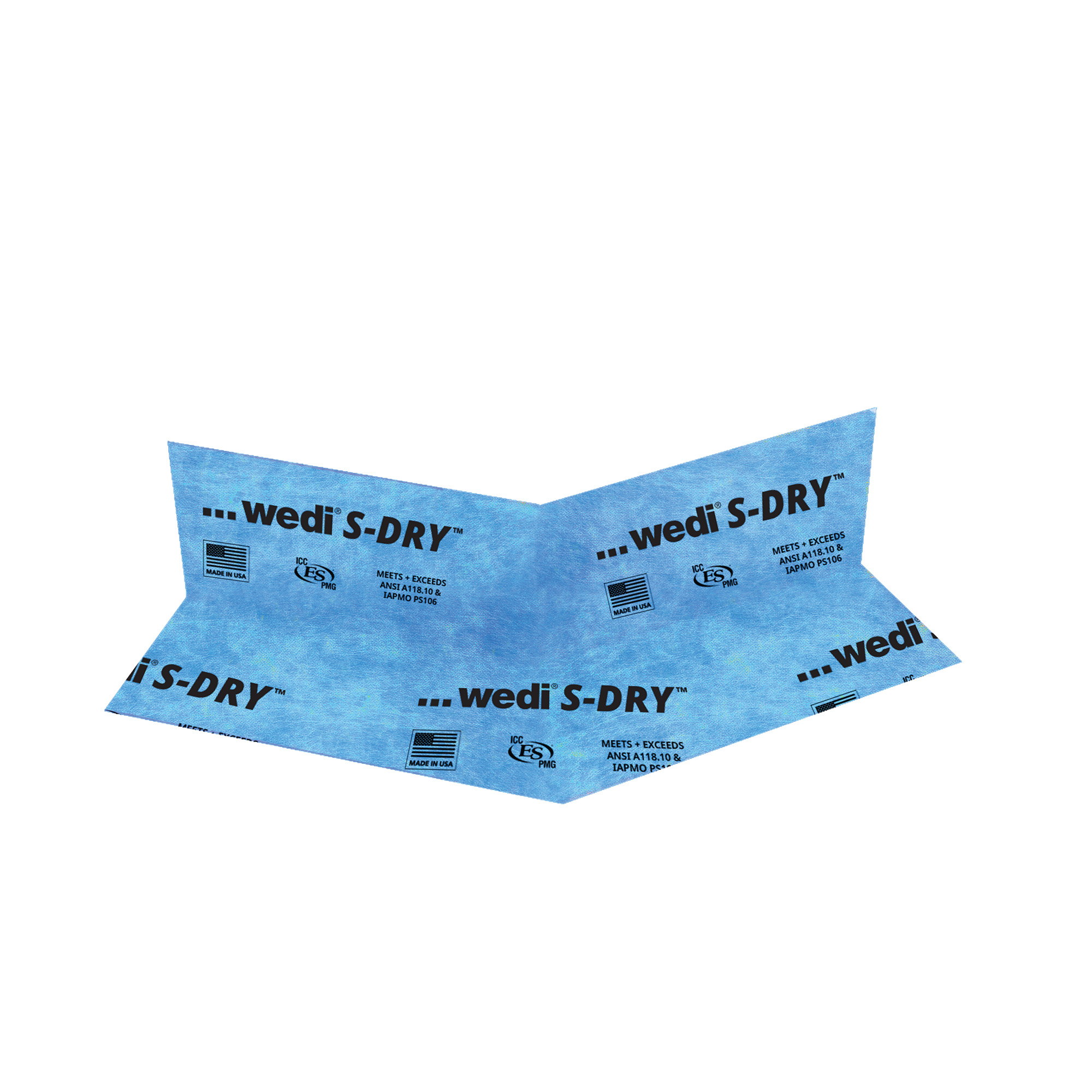 Preformed Waterproofing Corner S-DRY Outside Corner 135° (1 Left + 1 Right)