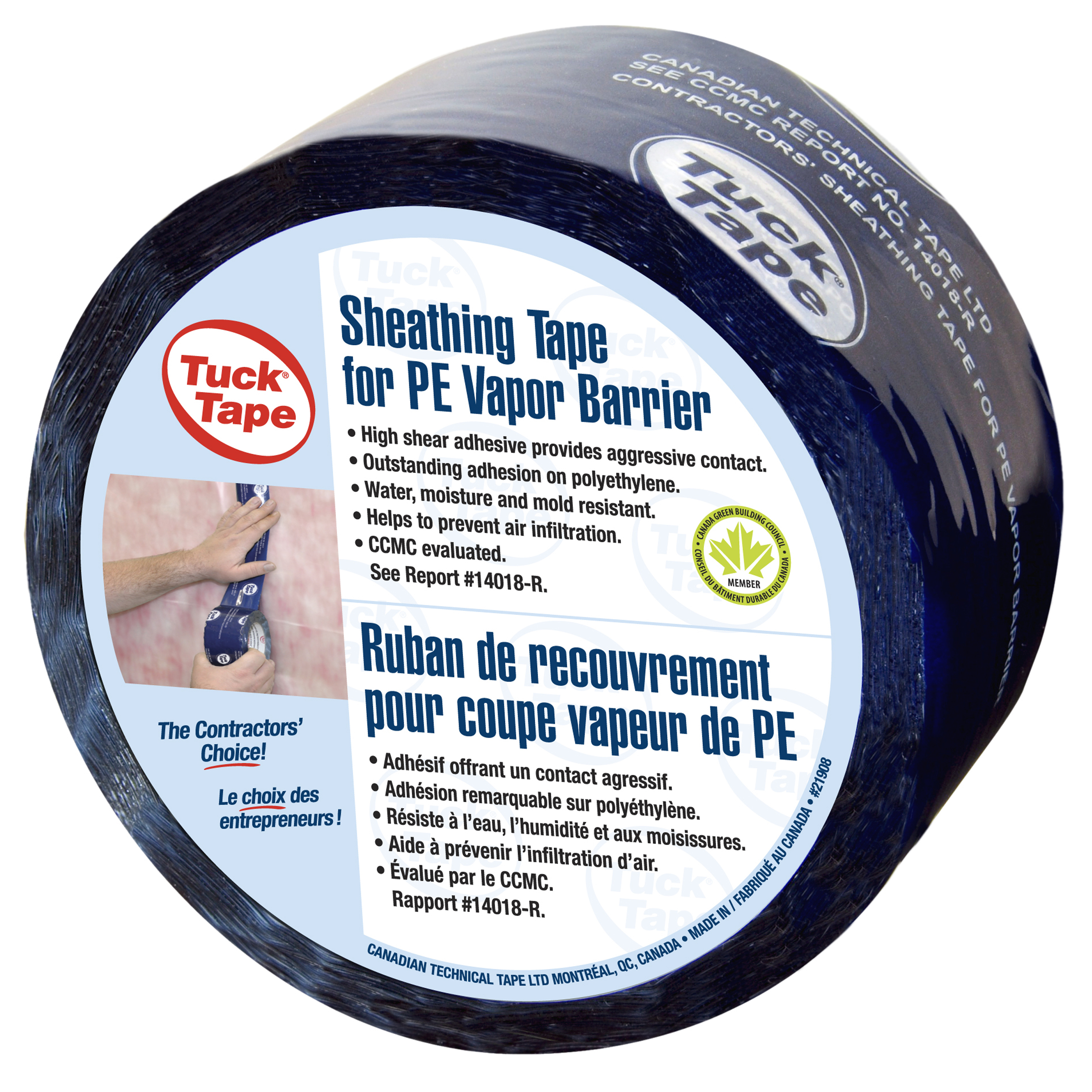 Sheathing Tape for PE Vapor Barrier 60 mm x 55 m