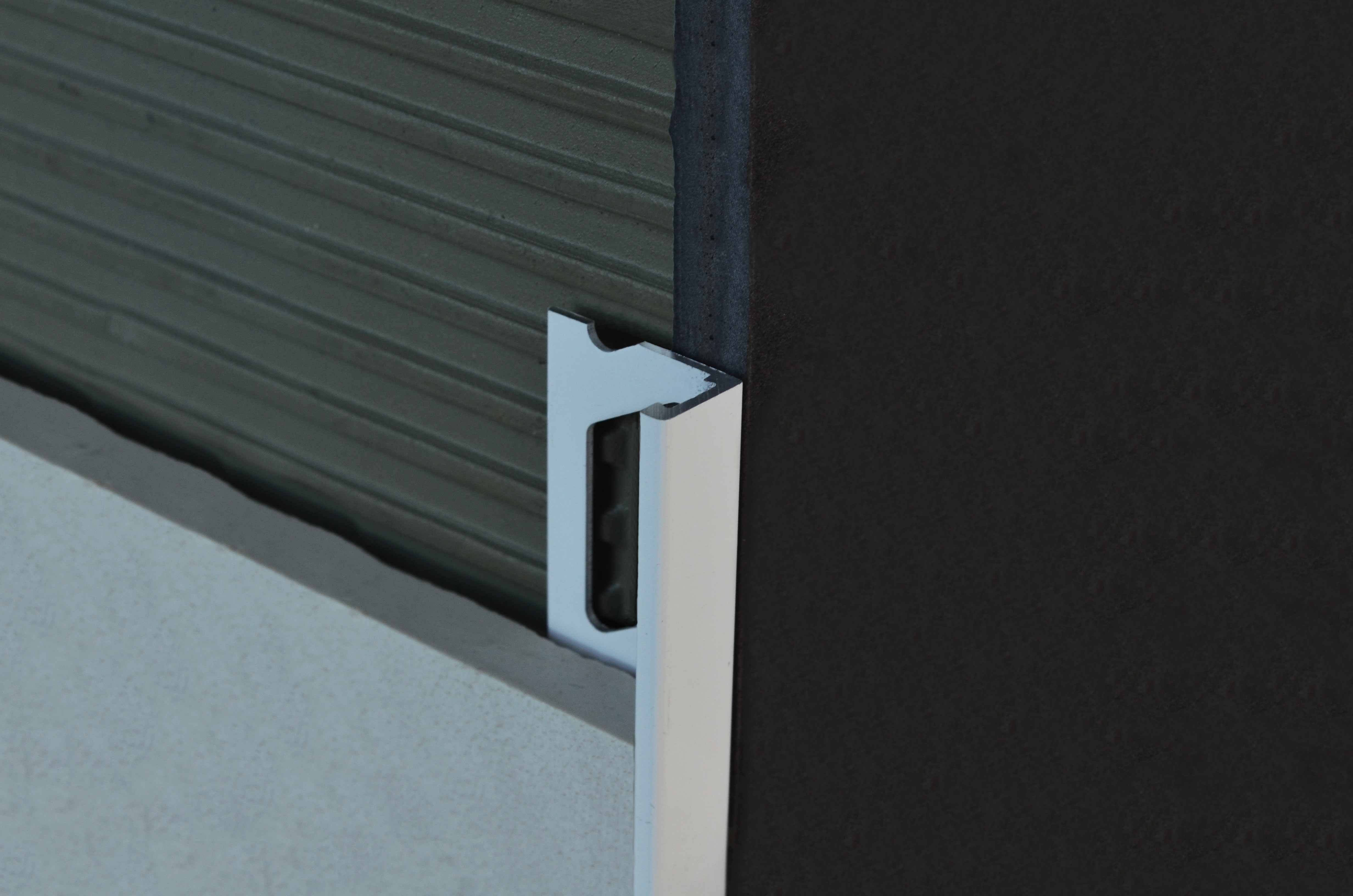 Wall Tile Edge Trim Kerajolly Powder Coated Aluminum Pure White 3/8" (10 mm) x 106-5/16"