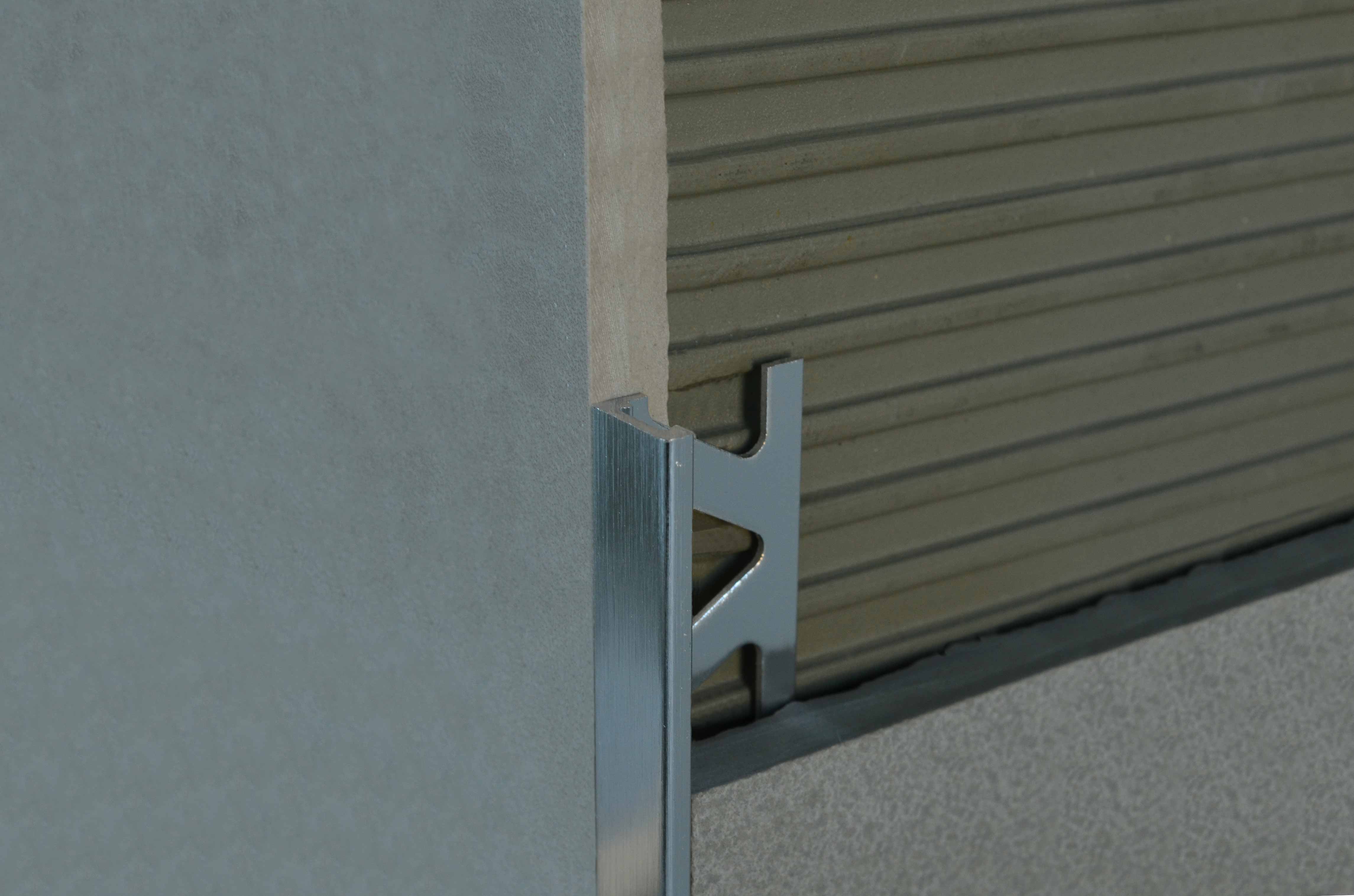 Wall Tile Edge Trim Kerajolly Aluminum Bright Polished Brushed Chrome 3/8" (10 mm) x 106-5/16"