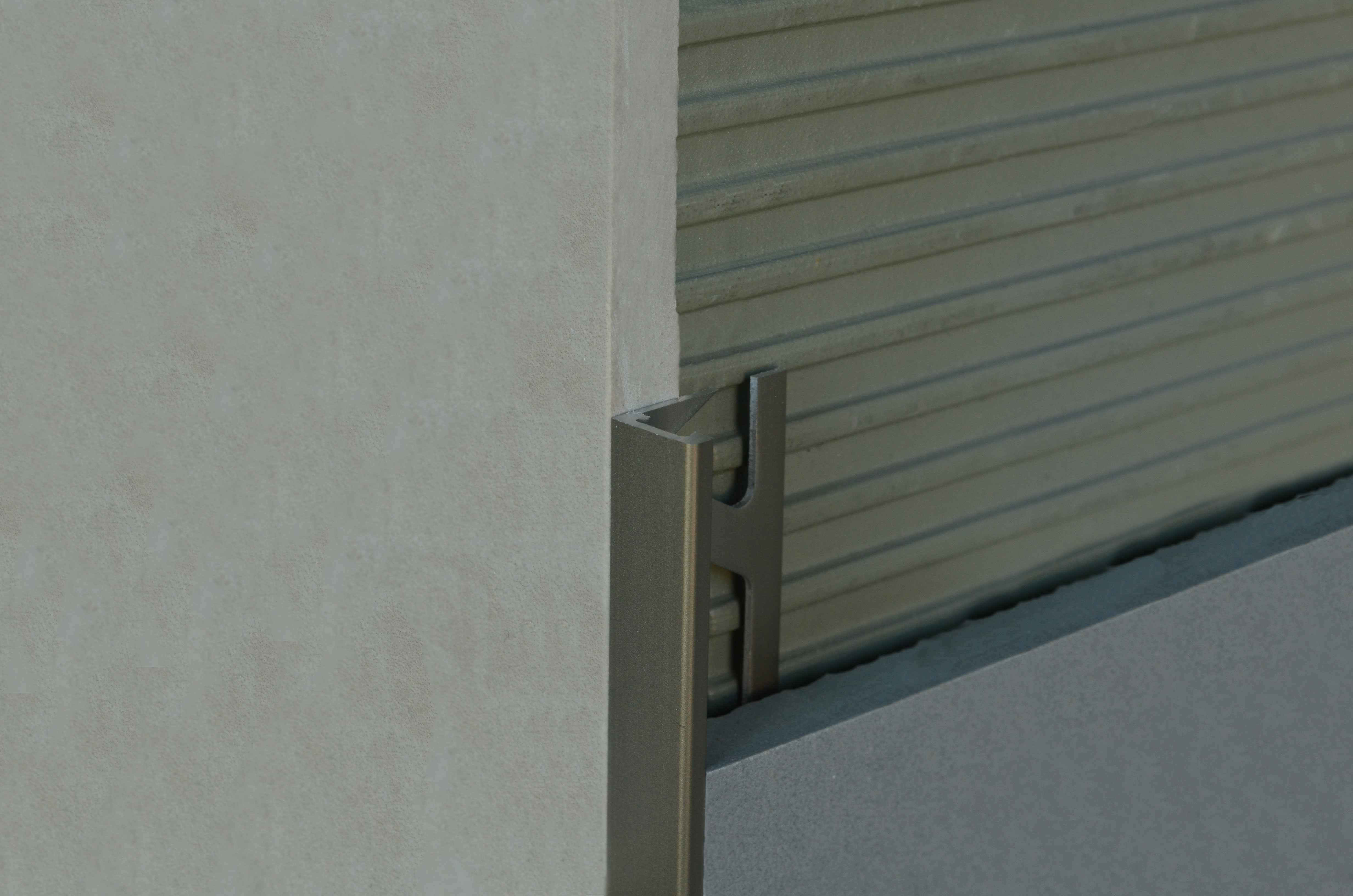 Wall Tile Edge Trim Kerajolly Aluminum Bright Polished Titanium 3/8" (10 mm) x 106-5/16"