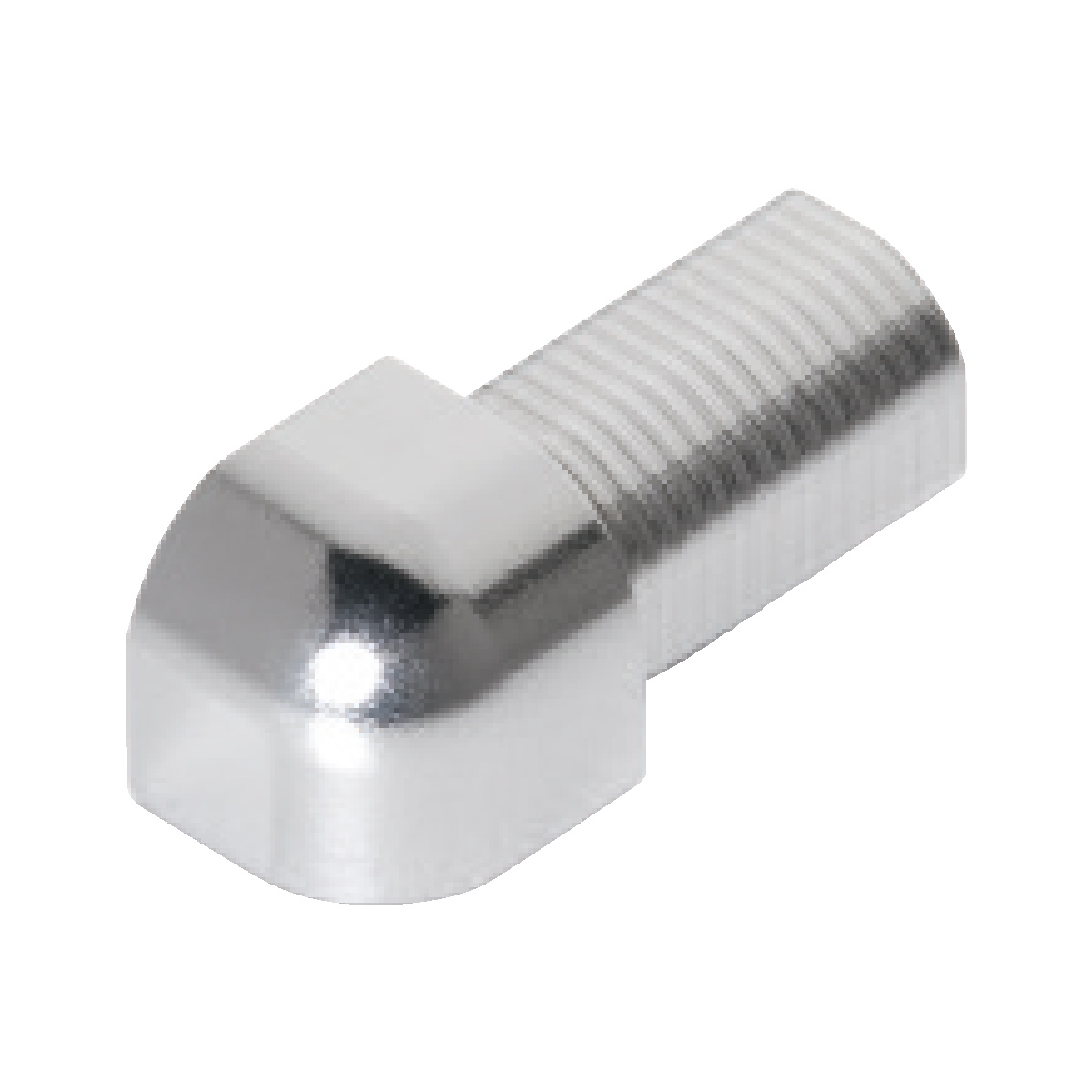 Tile Molding 90° Outside Corner Roundcapsule Anodized Aluminum Silver 3/8" (10 mm)
