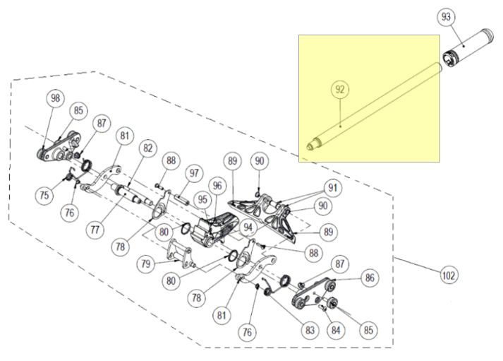 Lever for TZ-850
