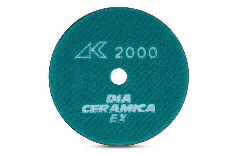 Wet Polishing Pad Ceramica EX with Hook & Loop Light Green 2000 Grit 4"