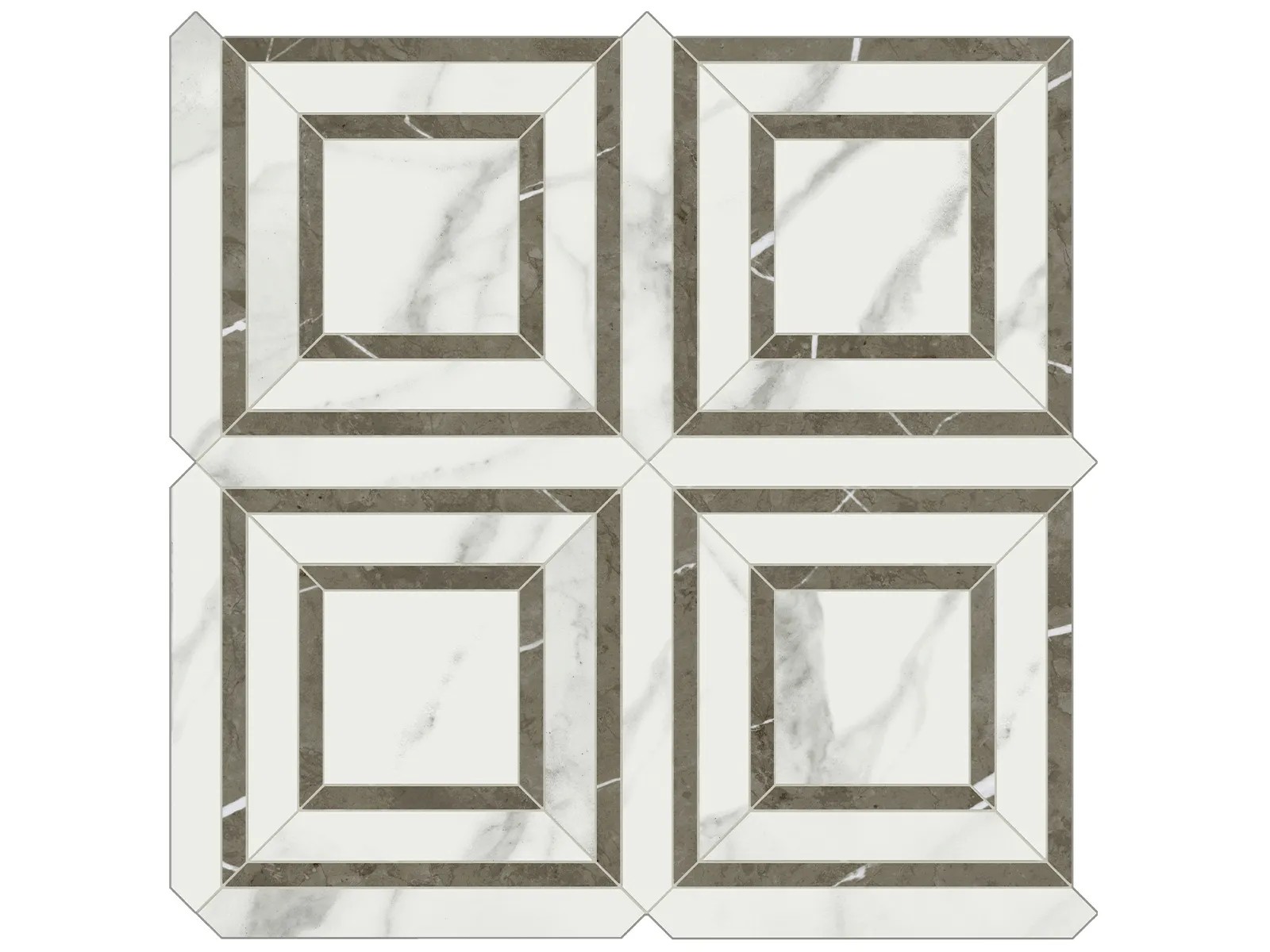 Mosaic Mayfair Statuario Venato Polished 12" x 12"