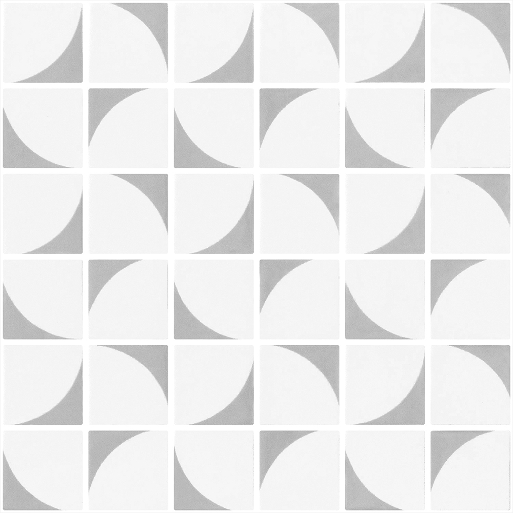 Mosaic Penta Memphis Light Grey Matte 12" x 12"